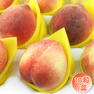 【果之家】台灣高山香甜水蜜桃甜蜜桃禮盒x2盒(單盒10顆裝)