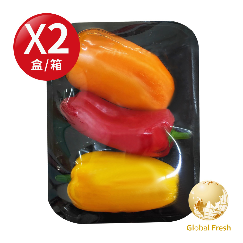 盛花園蔬果 南投迷你水果彩椒200g x2盒(可生食_做沙拉)