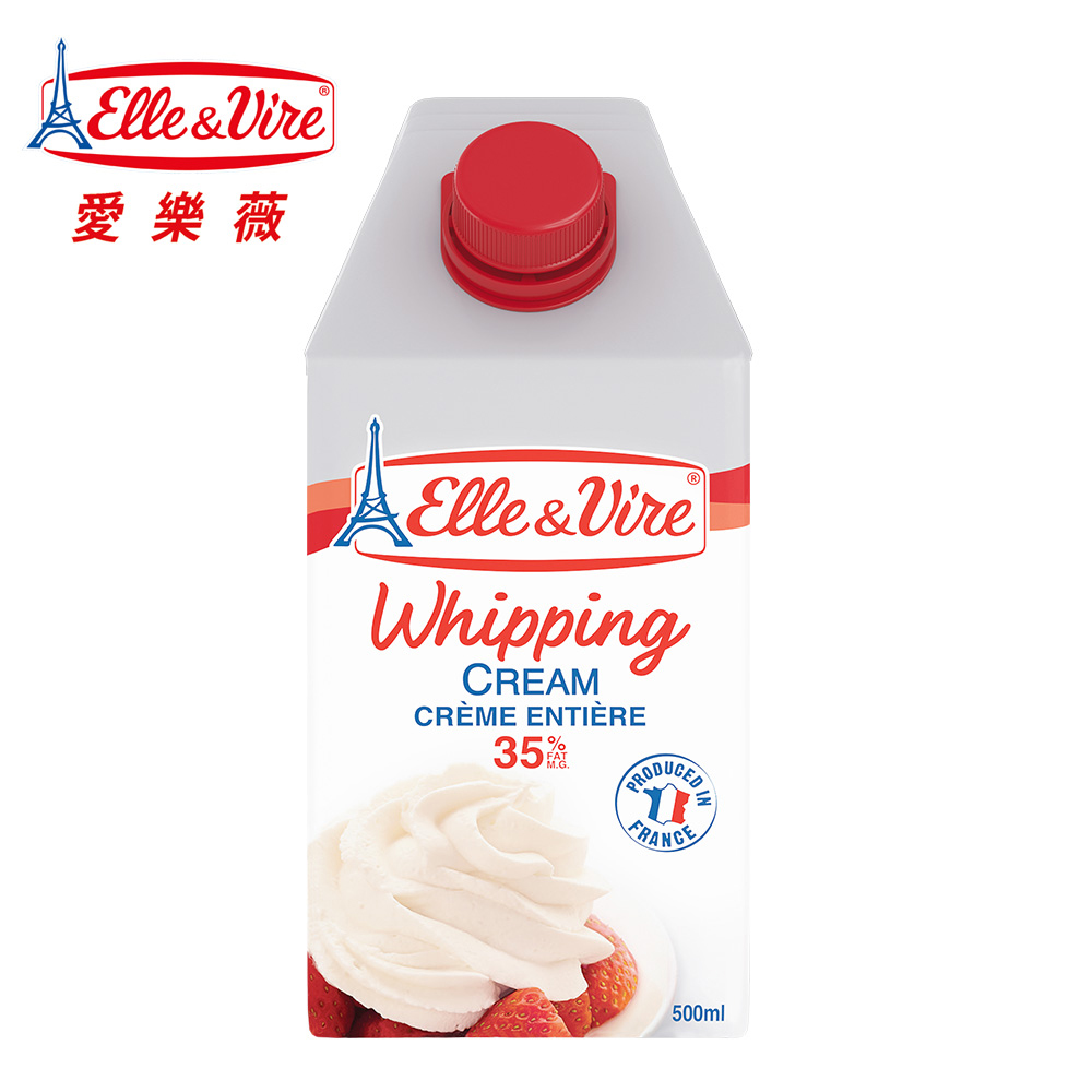【Elle&Vire 愛樂薇】法國 法國打發鮮奶油500ml-冷藏配送