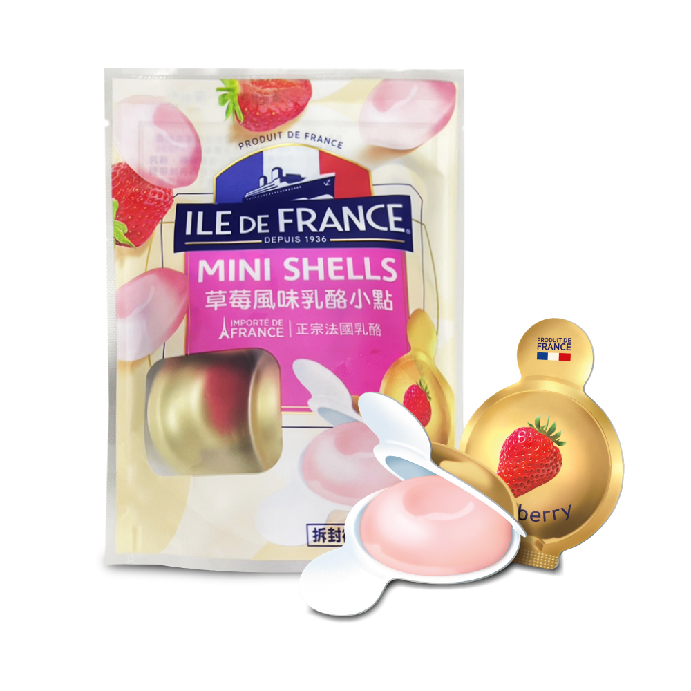 【ILE DE FRANCE 法蘭希】草莓風味乳酪小點 (5入/包)