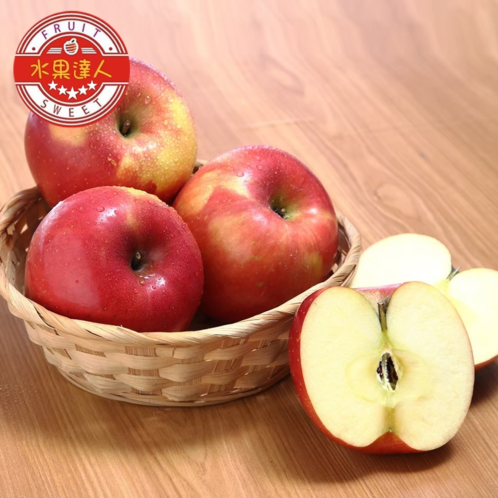 【水果達人】美國富士蜜蘋果12顆裝x1盒(220g±10%/顆)