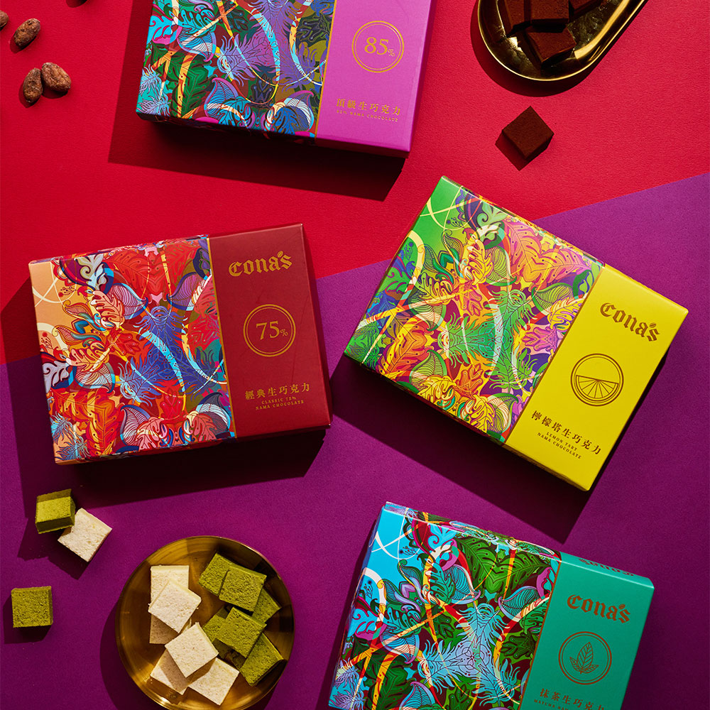 Cona’s生巧克力全系列｜85%、75%、抹茶、檸檬(共4盒/每盒80g)