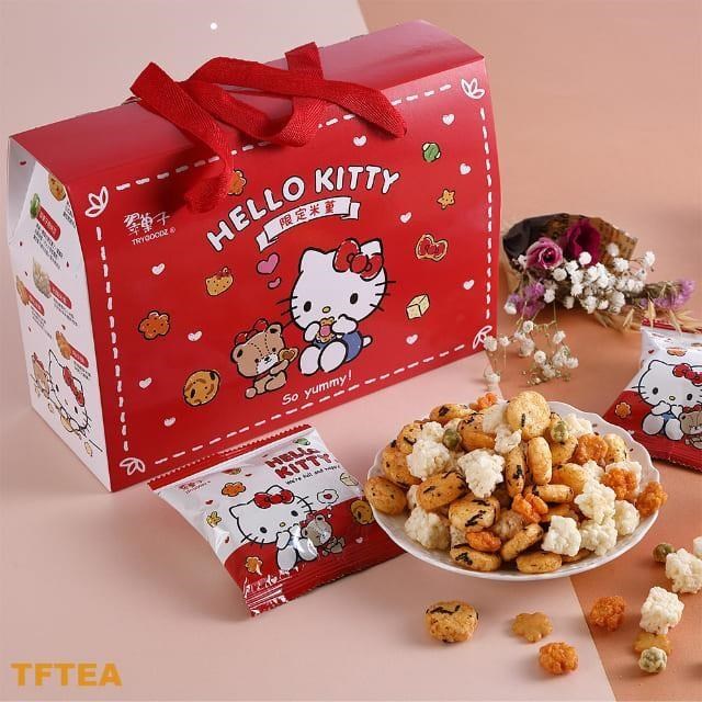 【翠菓子】HELLO KITTY X 泰迪小熊 綜合米菓-限定禮盒 (14入/盒) 4盒免運組