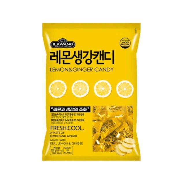 韓國 ILKWANG 檸檬生薑糖 250g/包×5包