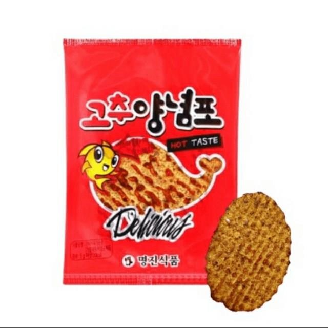 韓國香烤魚片(火辣風味) 5gx30包/盒x8盒
