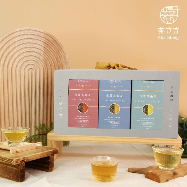 茶立方 台灣高山茶禮盒(冷香高山茶150g+凍頂烏龍茶150g+金萱烏龍茶150g)