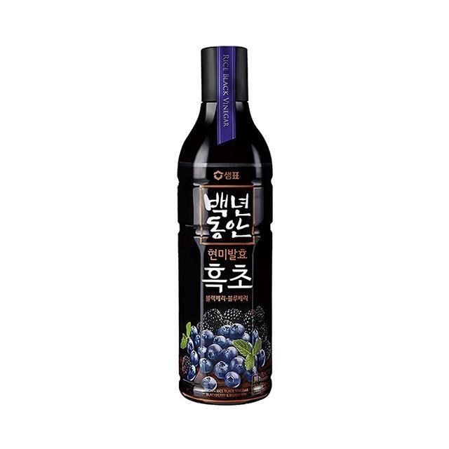 韓味不二-膳府- 玄米黑醋(黑莓&藍莓口味) 900ml*3瓶
