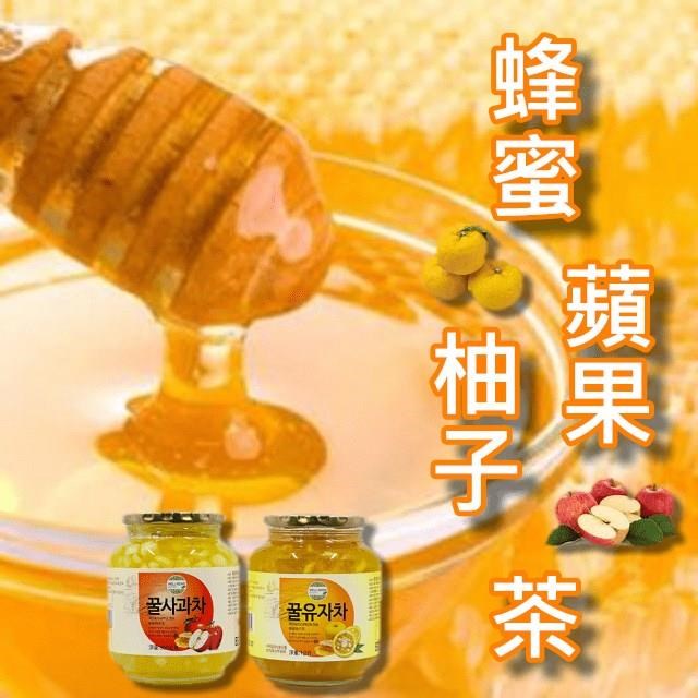 韓國 宸果 蜂蜜蘋果茶 950g /瓶+蜂蜜柚子茶 1000g /瓶(各2瓶，共4瓶)