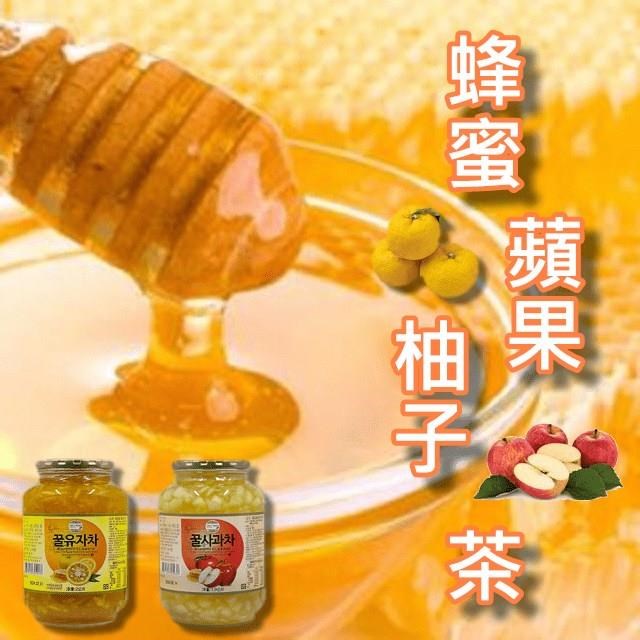 韓國 宸果 蜂蜜蘋果茶 1.9kg /瓶+蜂蜜柚子茶 2000g /瓶(各1瓶)