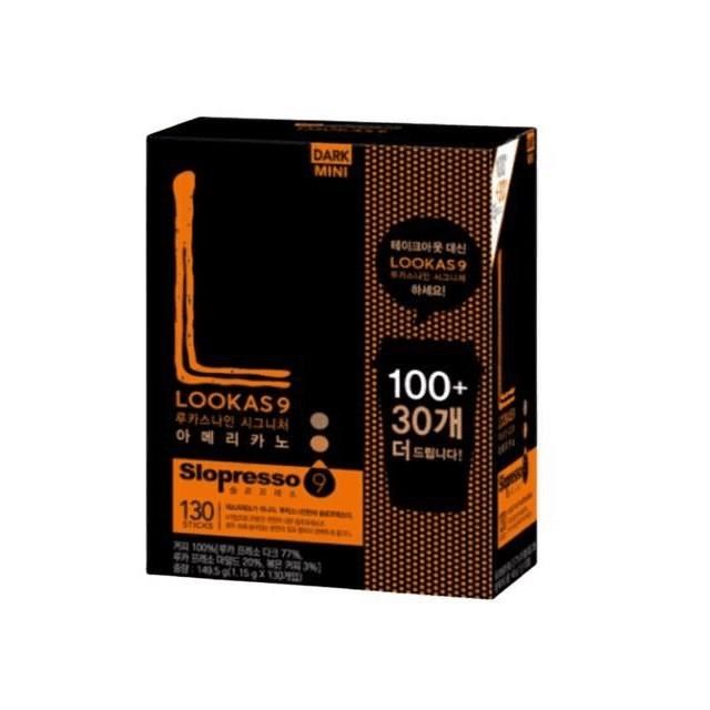 韓國 Lookas9 美式咖啡 (1.15公克x130包)/盒x4盒