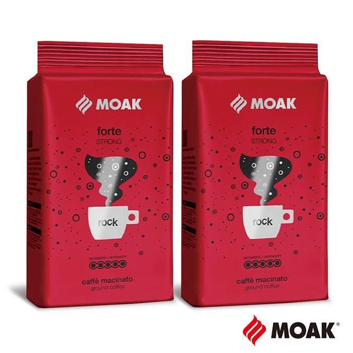 【MOAK】義大利FORTE ROCK紅牌咖啡粉x2包(250g/包)