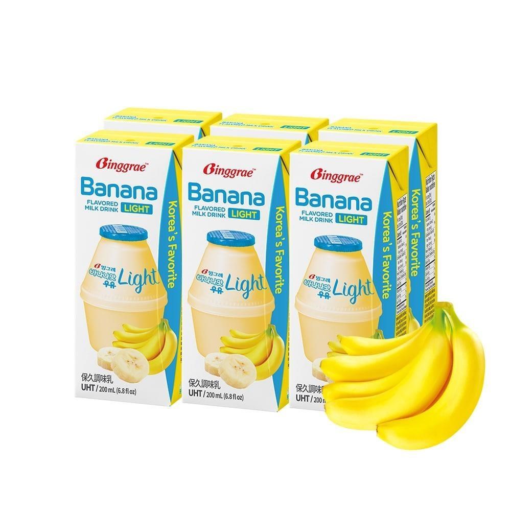 Binggrae- 香蕉風味牛奶 (light)200ml*24入/箱