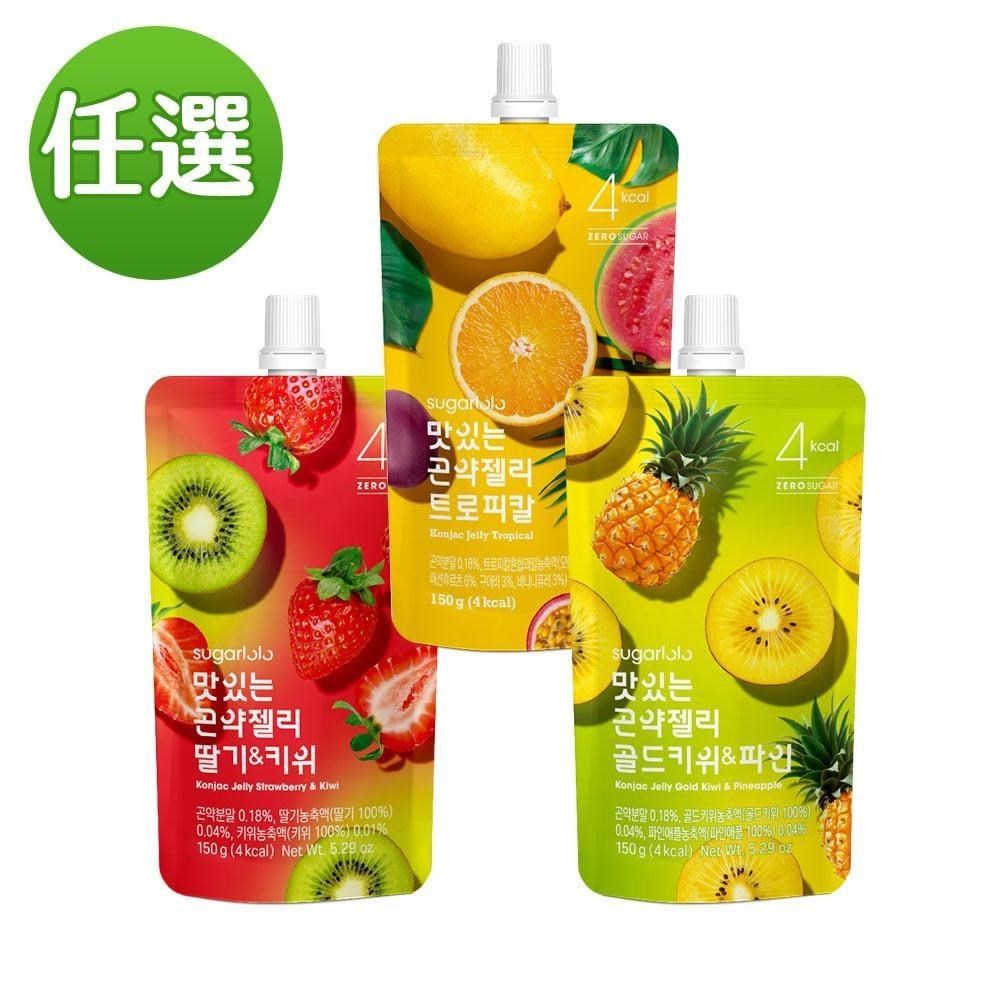 韓味不二-INTAKE韓國蒟蒻果凍飲150g*10包(熱帶水果/草莓奇異果/奇異果鳳梨口味)