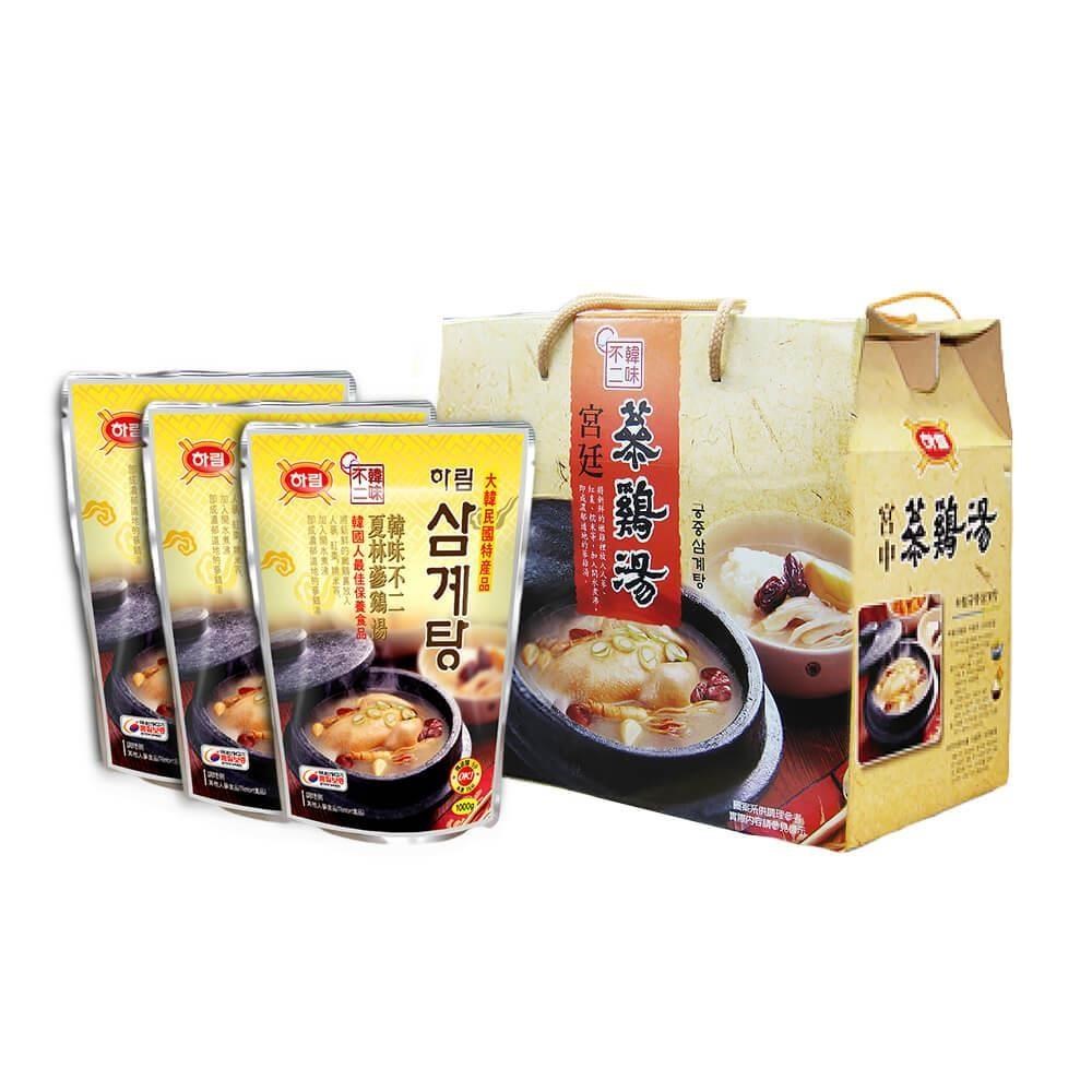 【韓味不二】夏林人蔘雞湯3入禮盒 (1kgx3)