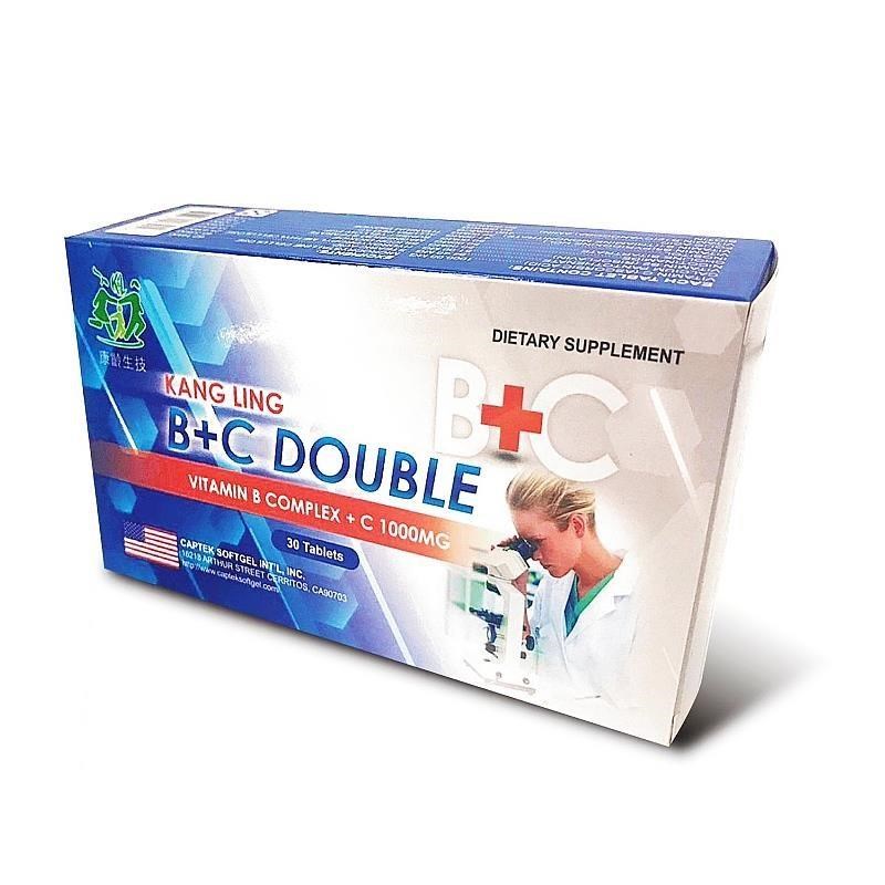 康齡B+C1000mg DOUBLE PLUS膜衣錠(30粒/盒) 綜合B群 維他命C1000mg美國進口