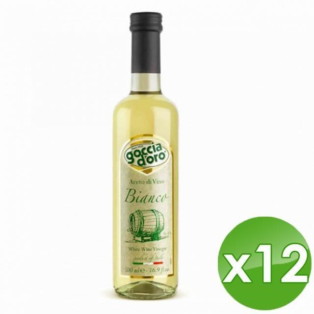 【琉宇醬選】Goccia d'oro 義式白葡萄醋(500ml/瓶)x12瓶