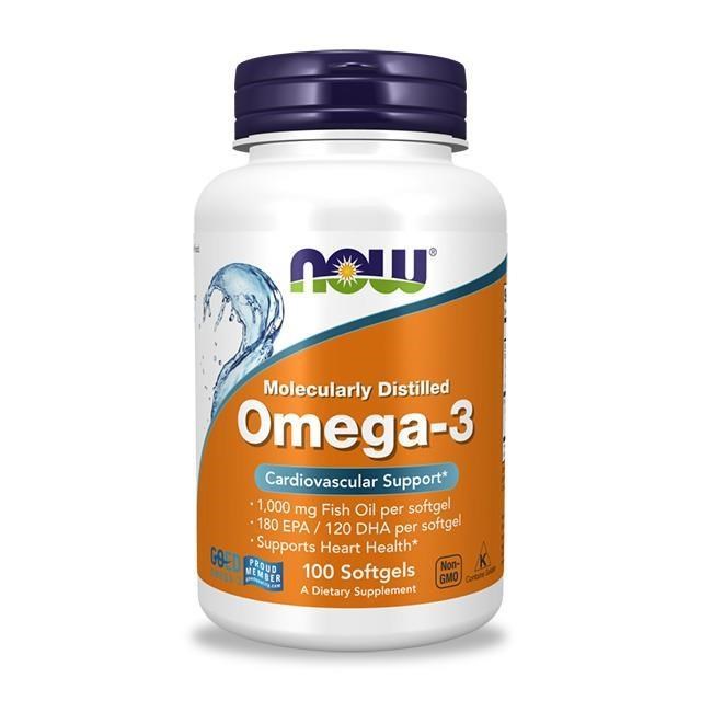 【NOW】Omega-3魚油膠囊1瓶(100顆)