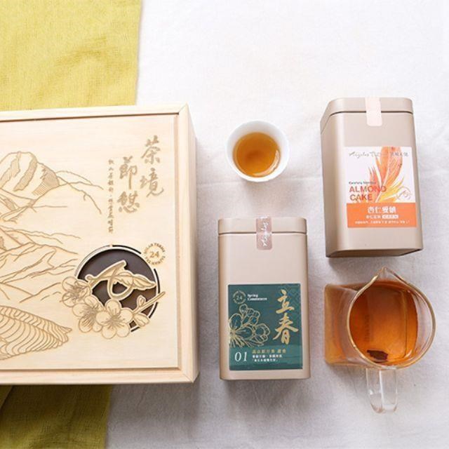 【茶境天使】節憩森活大木禮盒Ｂ１，茶葉禮盒組