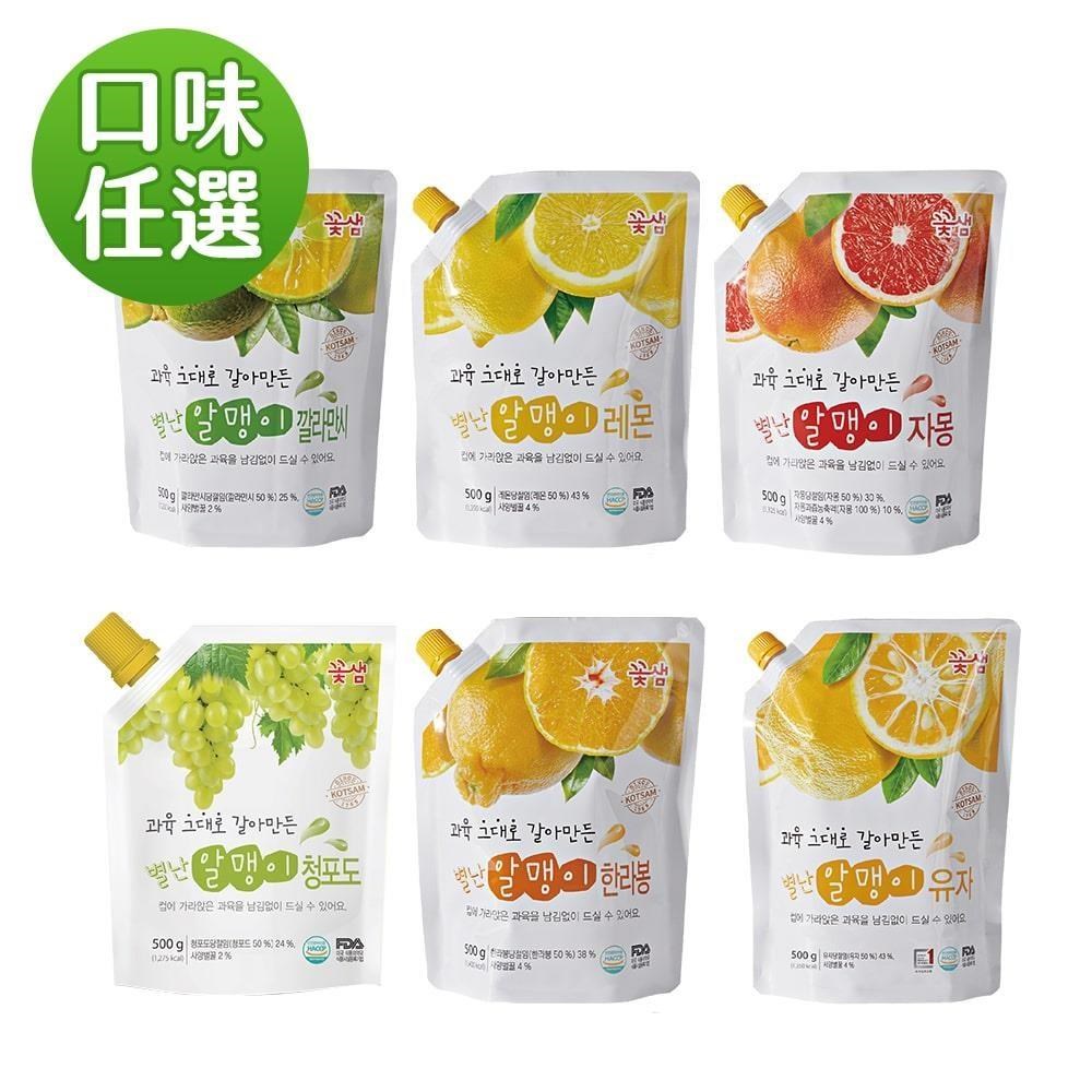 【韓味不二】花泉蜂蜜袋裝茶500g(柚子/白葡萄/檸檬/橘子/金桔/葡萄柚)