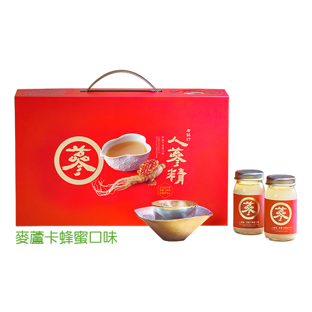 【老協珍】人蔘精禮盒 麥蘆卡蜂蜜口味 (60ml x14入/盒)
