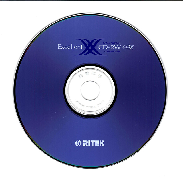 錸德RiTEK 12X CD-RW光碟片 (10片盒裝）