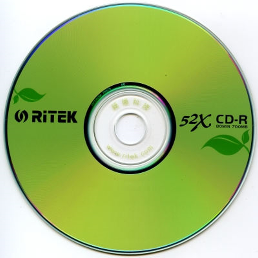 錸德 Ritek 環保綠葉 52X CD-R (600片)