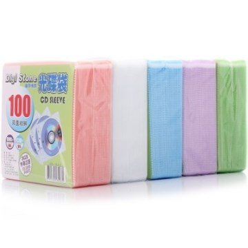 DigiStone五色雙面光碟棉套 5包 (藍，綠，粉，白，紫)