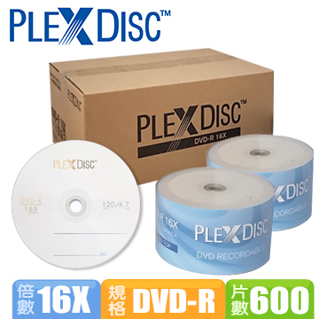 PLEXDISC DVD-R 16x 600片裝