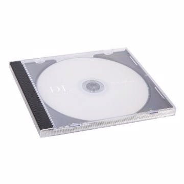 DigiStone 單片裝 CD/DVD 標準優質壓克力硬盒(10mm)-透明黑底色 x 20PCS