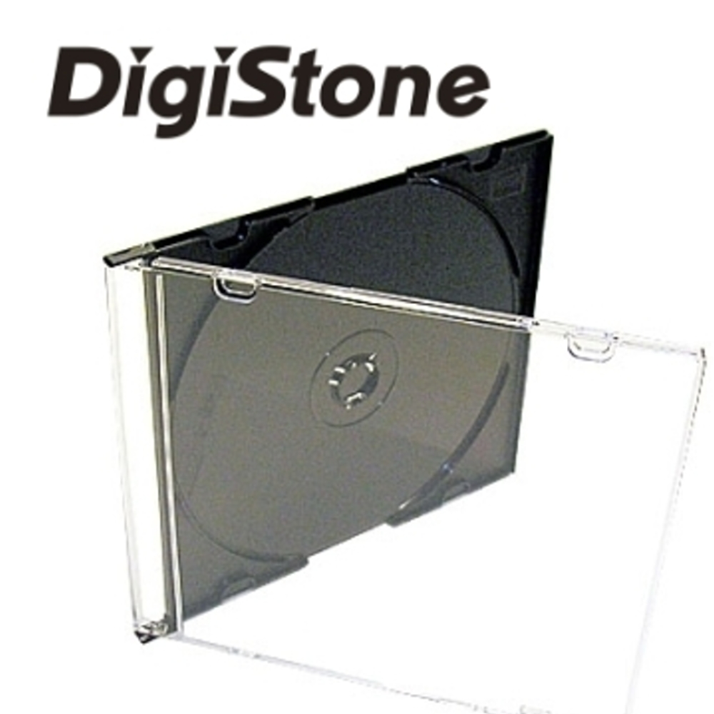 DigiStone單片超薄CD/DVD硬殼收納盒(黑色)/25PCS
