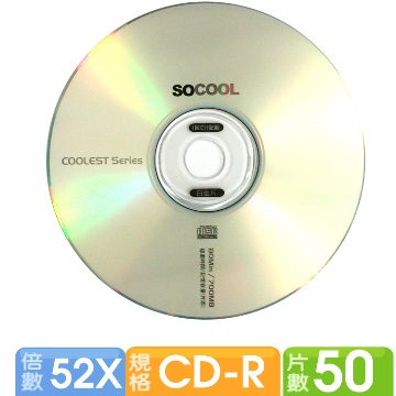 SOCOOL CD-R 80MIN 700MB 50片裝