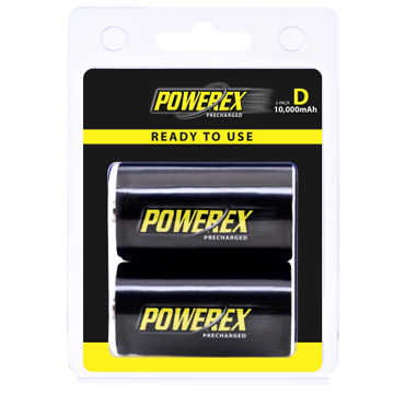 POWEREX 1 號(D)低自放鎳氫充電池MHRDP2(10000) 2/卡