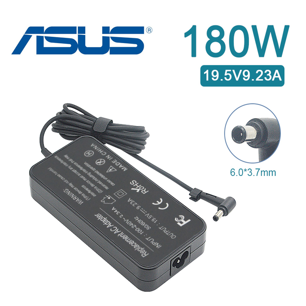 充電器 適用於 華碩 Asus 電腦/筆電 變壓器 6.0mm*3.7mm【180W】19.5V 9.23A 長方型