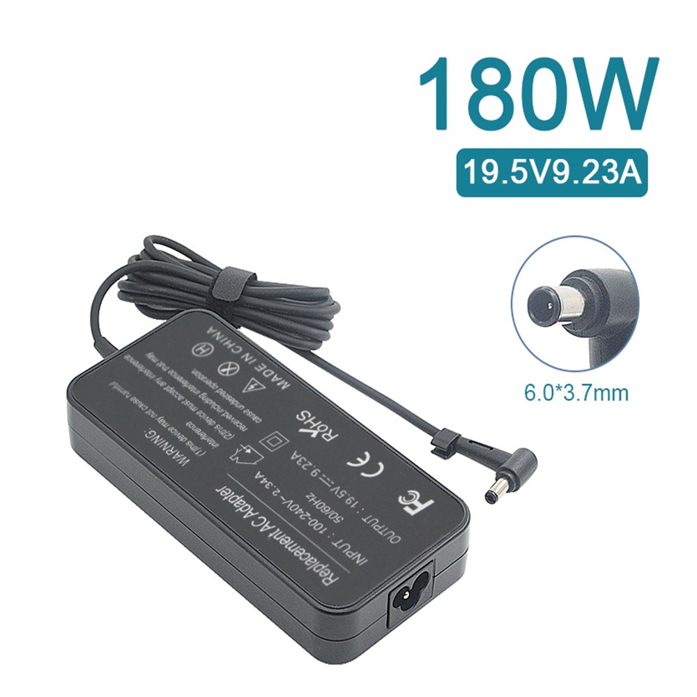 充電器 適用於 華碩 Asus 電腦/筆電 變壓器 6.0mm*3.7mm【180W】19.5V 9.23A 長方型