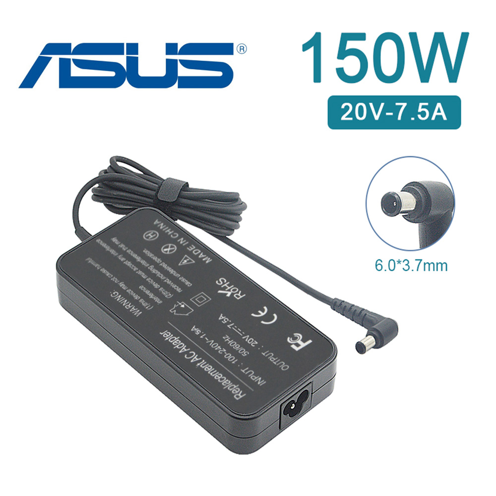 充電器 適用於 華碩 Asus 電腦/筆電 變壓器 6.0mm*3.7mm【150W】20V 7.5A 長方型