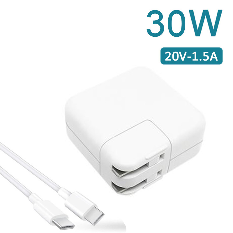 充電器 適用於 蘋果 Apple 電腦/筆電 變壓器 USB TYPE-C【30W】20V 1.5A 正方型