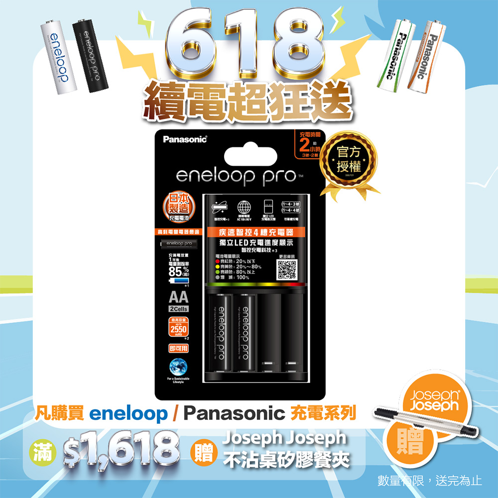 【Panasonic 國際牌】BQCC55TW疾速智控4槽充電組(BQ-CC55+BK-3HCCE*2)