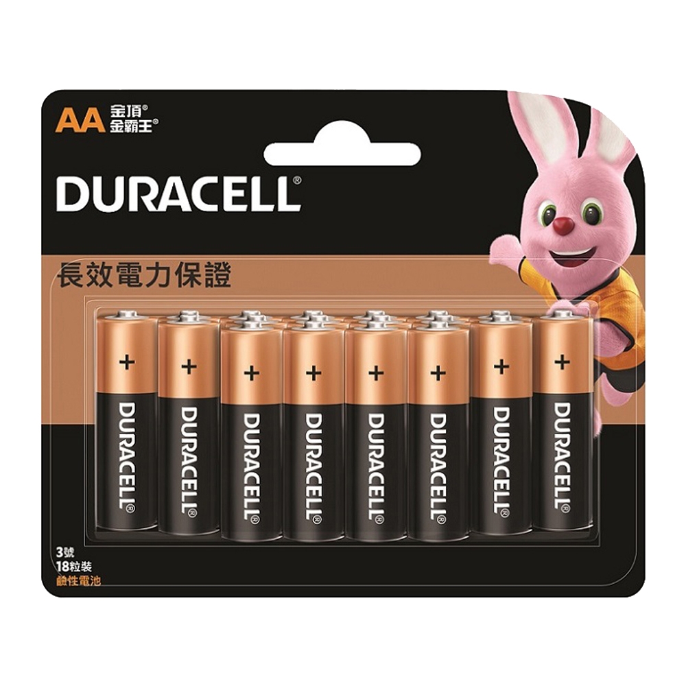 Duracell金頂鹼性電池 3號 AA 18入裝