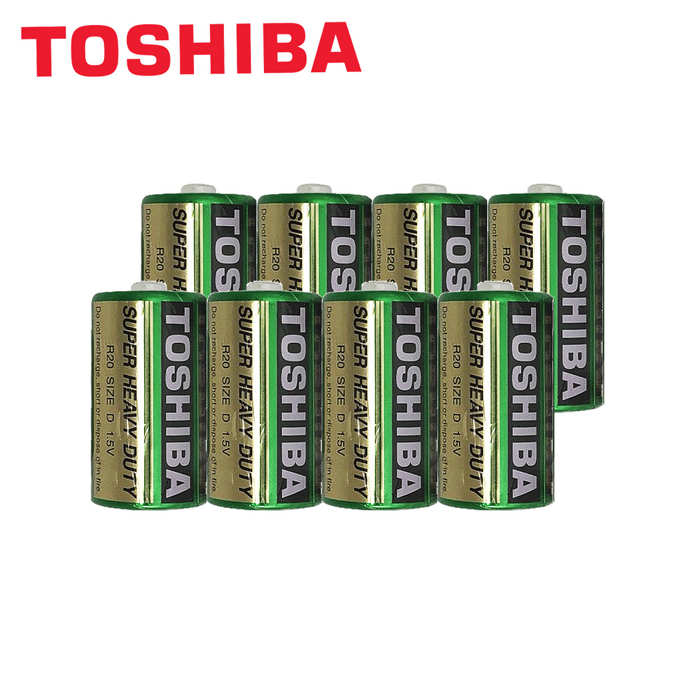 【東芝TOSHIBA】1號(D)環保 碳鋅電池 8入(1.5V無汞 無鎘 無污染)