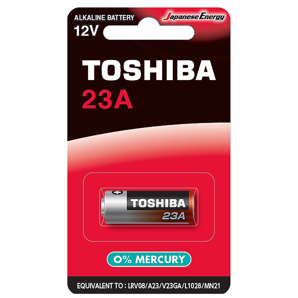 【東芝Toshiba】23A高伏特 鹼性電池12V電池10粒裝(吊卡裝LRV08/MN21搖控器電池)