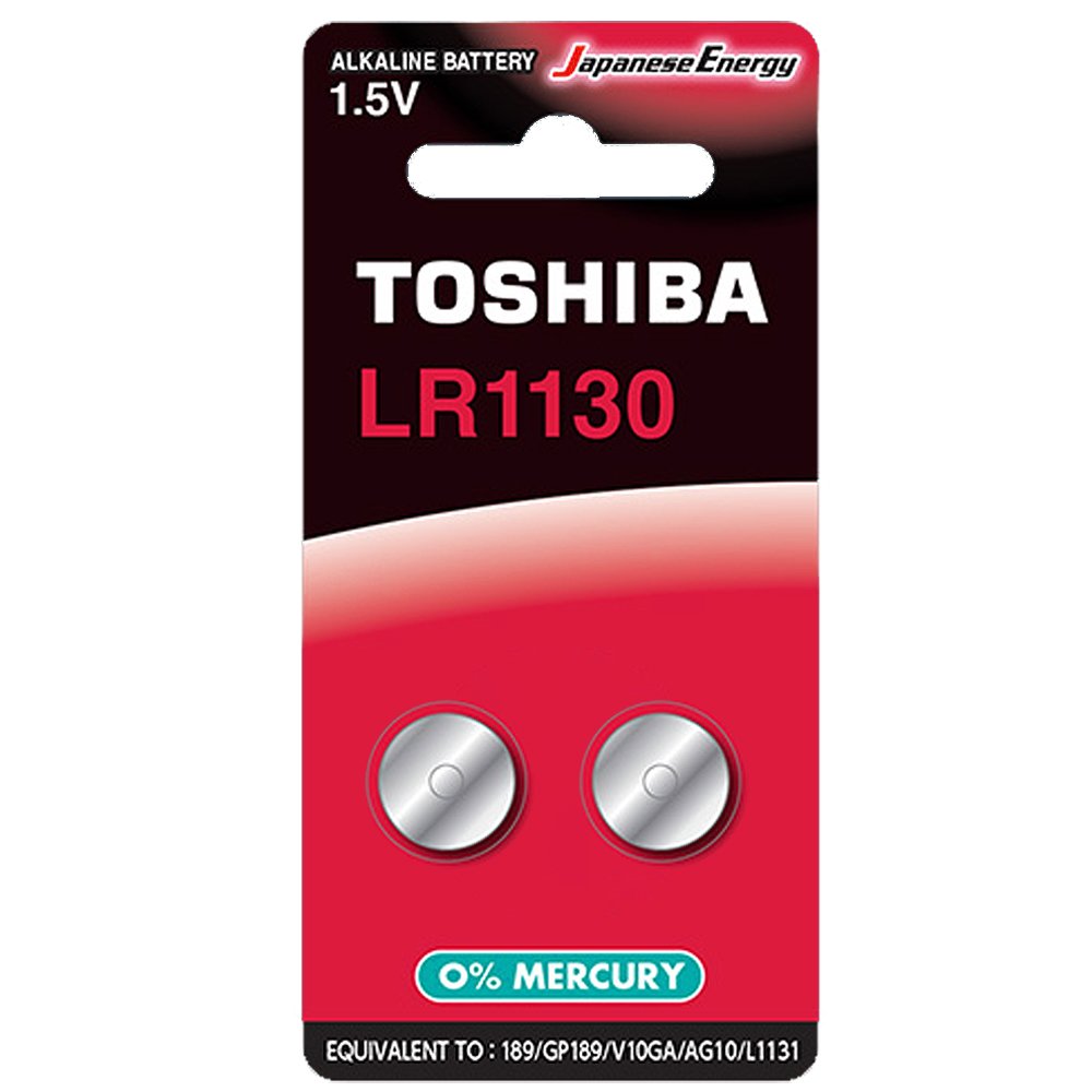 【東芝Toshiba】LR1130鈕扣型189鹼性電池20粒盒裝(1.5V LR54鈕型電池 無鉛 無汞)