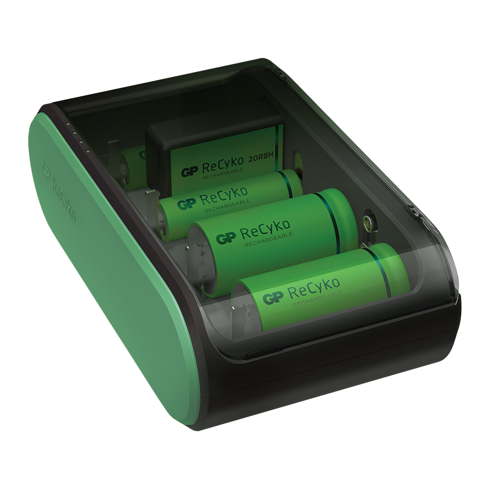 【超霸GP】B631綠再 專業全方位 鎳氫電池 充電器(可充2~4顆 1號/2號/3號/4號/9V適用)