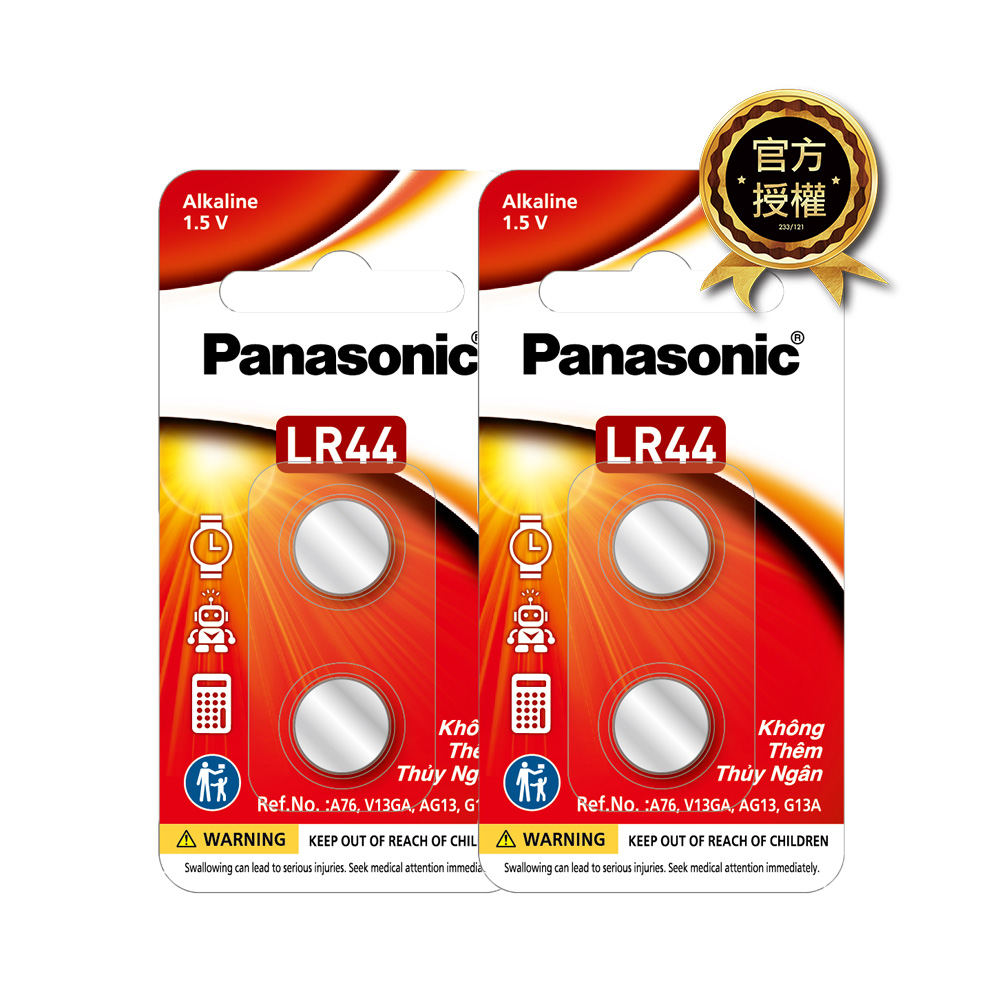 【Panasonic 國際牌】鹼性鈕扣電池LR-44 (4入)