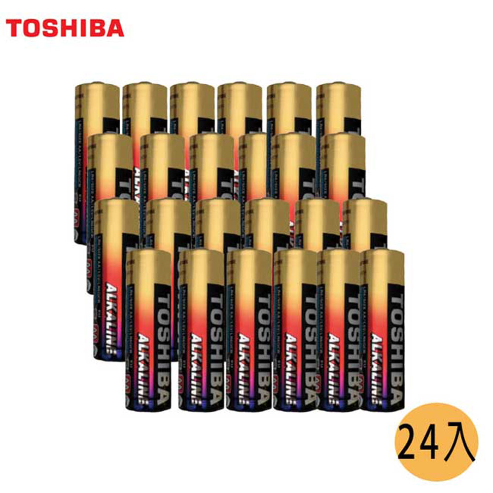 【TOSHIBA東芝】鹼性電池 4號AA 24入裝 收縮包