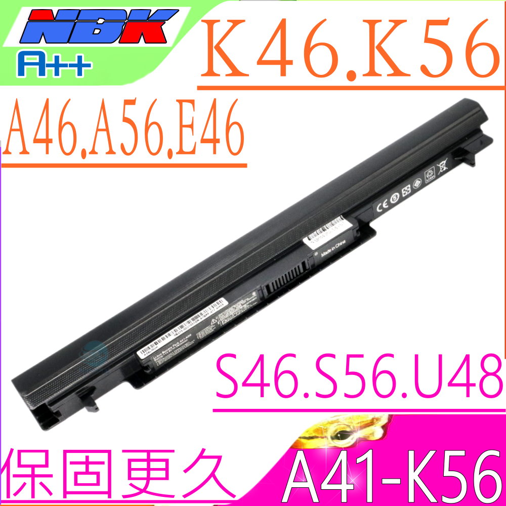 華碩電池-ASUS K46,K56,R405,R505,R550,S40,S405,S405CA,S46,S505,S56,U48,U58,A46,A46C,A56,A41-K56
