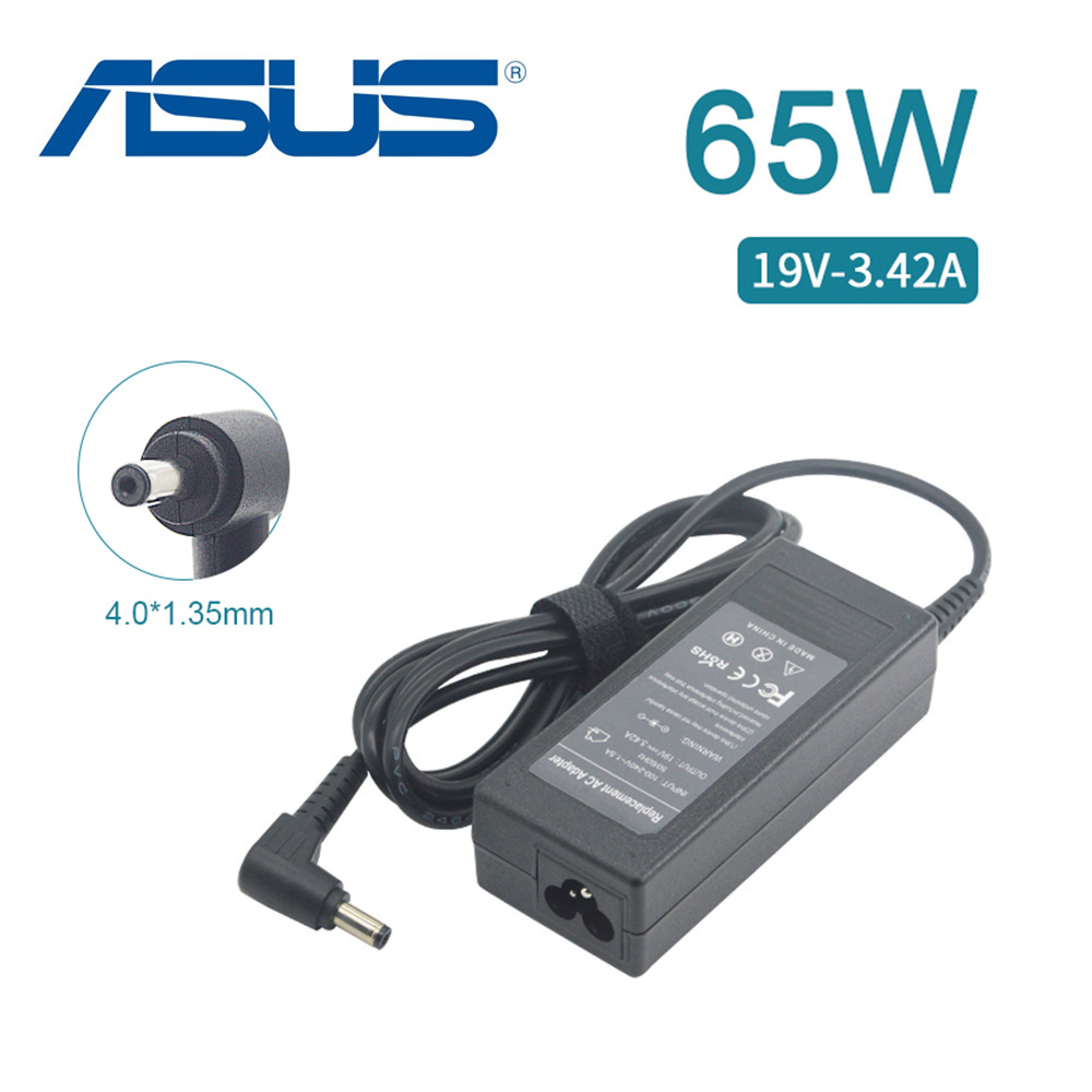 充電器 適用於 華碩 ASUS 電腦/筆電 變壓器 4.0mm*1.35mm【65W】19V 3.42A 長方型