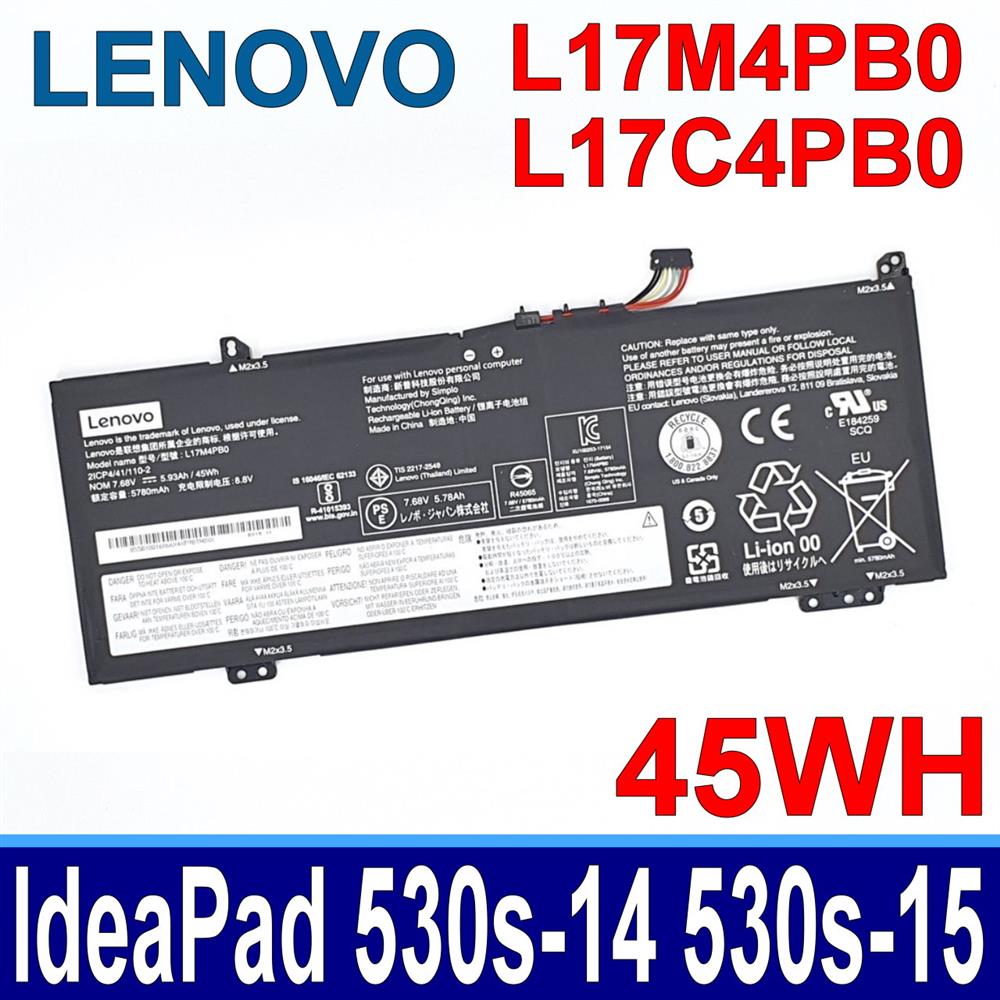 LENOVO L17M4PB0 L17C4PB0 45WH 電池 IdeaPad 530s-14 530s-15 Flex6-14