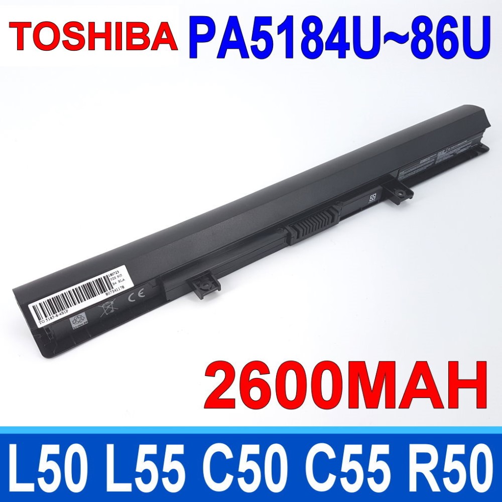 TOSHIBA PA5184U-1BRS 電池 適用 PA5185U PA5186U L50-B C50-B L55-B C55-B 原裝 4CELL
