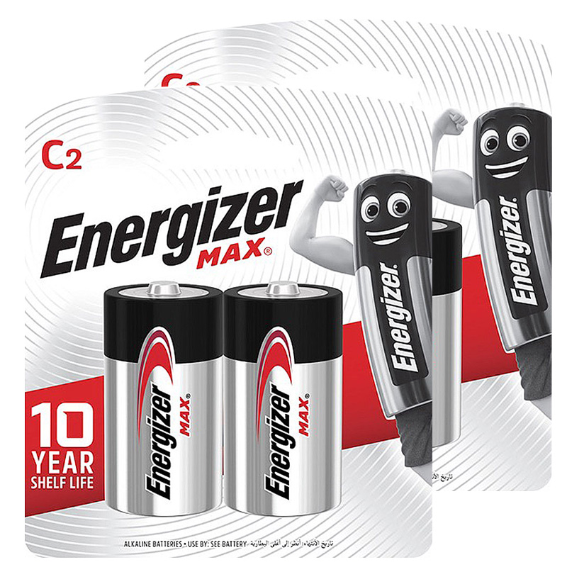【Energizer 勁量】MAX鹼性2號C電池4入(1.5V長效鹼性電池)