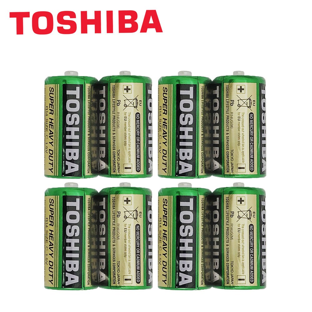【東芝TOSHIBA】2號(C)環保 碳鋅電池 8入